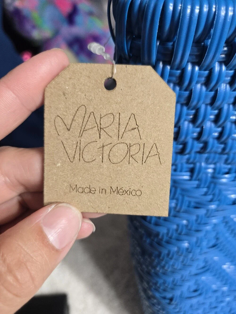 Maria Victoria Azucena Tall PVC Tote Bag Made New